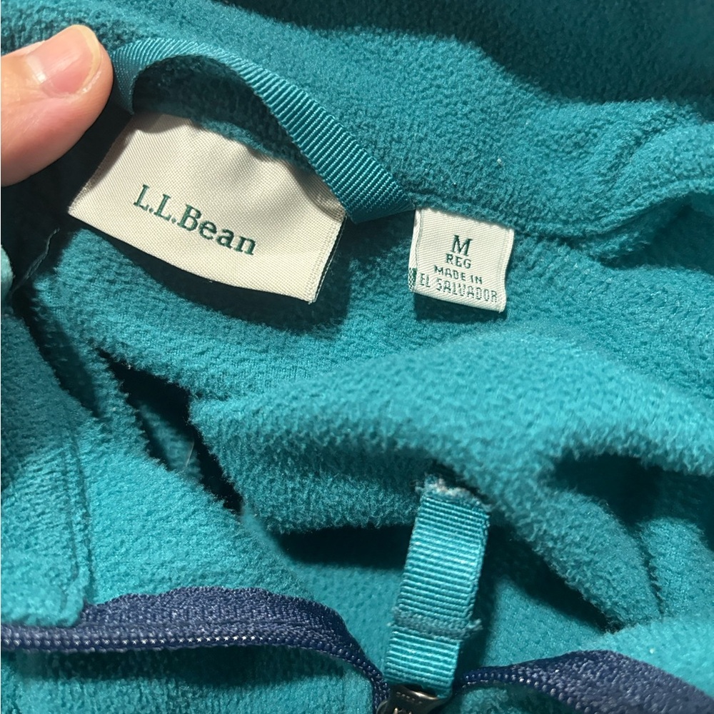 L.L. Bean Turquoise Fleece Jacket - Picture 4 of 5